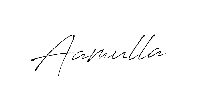 Make a beautiful signature design for name Aamulla. With this signature (Antro_Vectra) style, you can create a handwritten signature for free. Aamulla signature style 6 images and pictures png