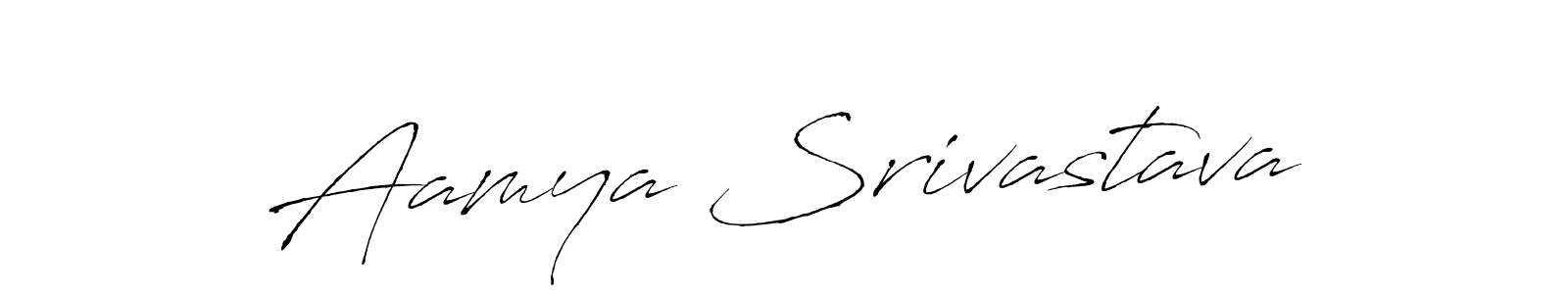 How to make Aamya Srivastava name signature. Use Antro_Vectra style for creating short signs online. This is the latest handwritten sign. Aamya Srivastava signature style 6 images and pictures png