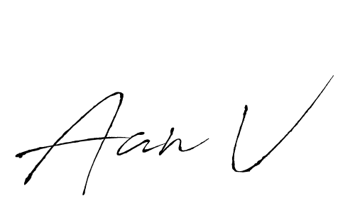 Once you've used our free online signature maker to create your best signature Antro_Vectra style, it's time to enjoy all of the benefits that Aan V name signing documents. Aan V signature style 6 images and pictures png