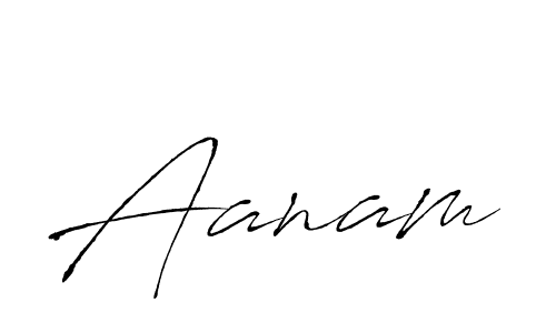 How to make Aanam name signature. Use Antro_Vectra style for creating short signs online. This is the latest handwritten sign. Aanam signature style 6 images and pictures png