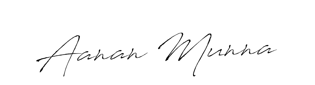 You should practise on your own different ways (Antro_Vectra) to write your name (Aanan Munna) in signature. don't let someone else do it for you. Aanan Munna signature style 6 images and pictures png