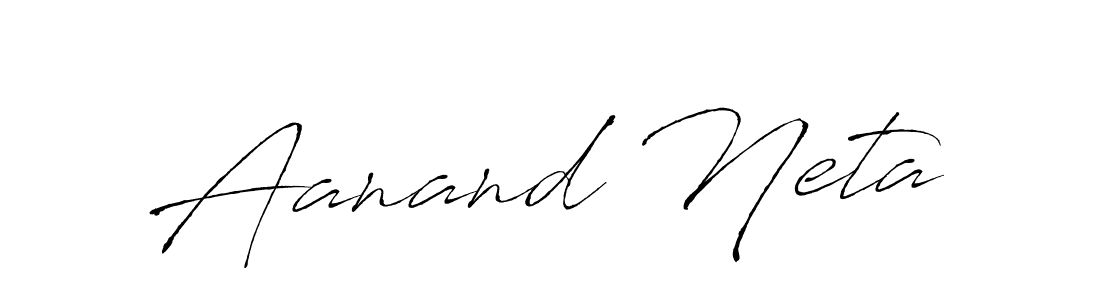 Make a beautiful signature design for name Aanand Neta. With this signature (Antro_Vectra) style, you can create a handwritten signature for free. Aanand Neta signature style 6 images and pictures png