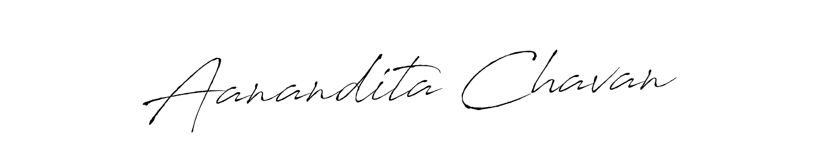 How to make Aanandita Chavan name signature. Use Antro_Vectra style for creating short signs online. This is the latest handwritten sign. Aanandita Chavan signature style 6 images and pictures png