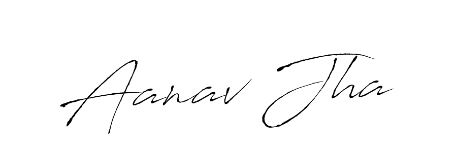 Make a beautiful signature design for name Aanav Jha. With this signature (Antro_Vectra) style, you can create a handwritten signature for free. Aanav Jha signature style 6 images and pictures png