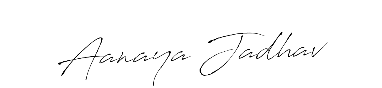 This is the best signature style for the Aanaya Jadhav name. Also you like these signature font (Antro_Vectra). Mix name signature. Aanaya Jadhav signature style 6 images and pictures png