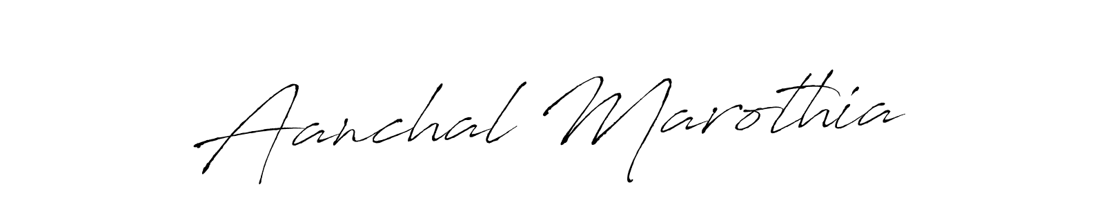 Make a beautiful signature design for name Aanchal Marothia. With this signature (Antro_Vectra) style, you can create a handwritten signature for free. Aanchal Marothia signature style 6 images and pictures png