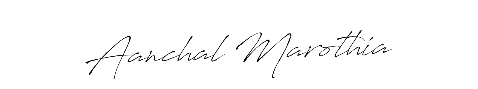 Make a beautiful signature design for name Aanchal Marothia. With this signature (Antro_Vectra) style, you can create a handwritten signature for free. Aanchal Marothia signature style 6 images and pictures png