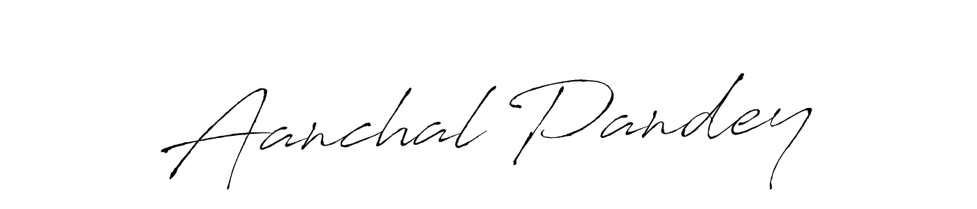 Design your own signature with our free online signature maker. With this signature software, you can create a handwritten (Antro_Vectra) signature for name Aanchal Pandey. Aanchal Pandey signature style 6 images and pictures png
