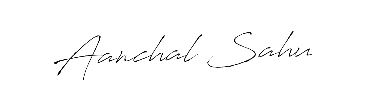 Design your own signature with our free online signature maker. With this signature software, you can create a handwritten (Antro_Vectra) signature for name Aanchal Sahu. Aanchal Sahu signature style 6 images and pictures png