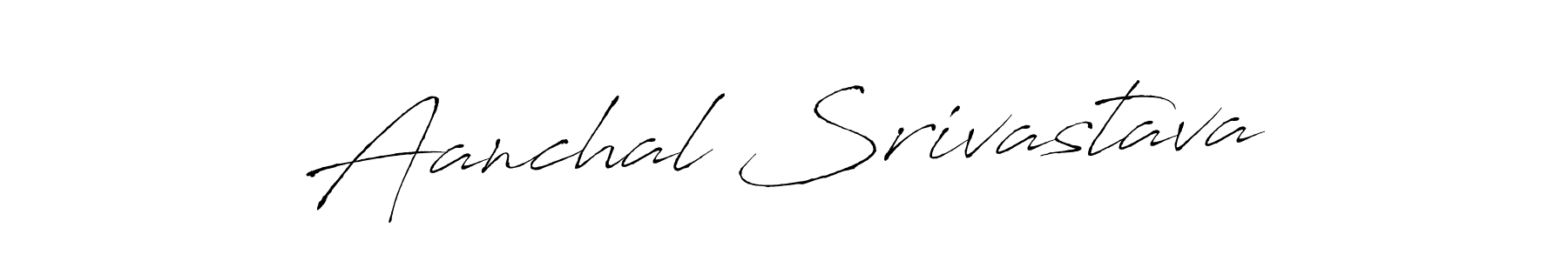 Make a beautiful signature design for name Aanchal Srivastava. With this signature (Antro_Vectra) style, you can create a handwritten signature for free. Aanchal Srivastava signature style 6 images and pictures png