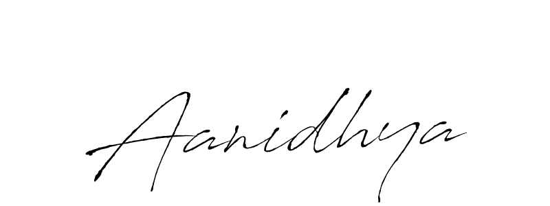 Create a beautiful signature design for name Aanidhya. With this signature (Antro_Vectra) fonts, you can make a handwritten signature for free. Aanidhya signature style 6 images and pictures png