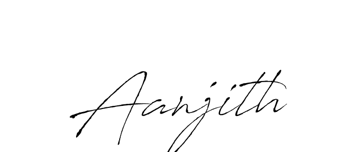 How to make Aanjith name signature. Use Antro_Vectra style for creating short signs online. This is the latest handwritten sign. Aanjith signature style 6 images and pictures png