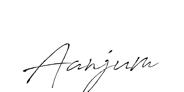How to make Aanjum signature? Antro_Vectra is a professional autograph style. Create handwritten signature for Aanjum name. Aanjum signature style 6 images and pictures png