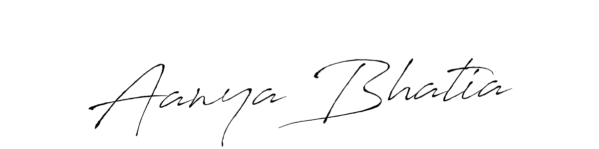 Design your own signature with our free online signature maker. With this signature software, you can create a handwritten (Antro_Vectra) signature for name Aanya Bhatia. Aanya Bhatia signature style 6 images and pictures png