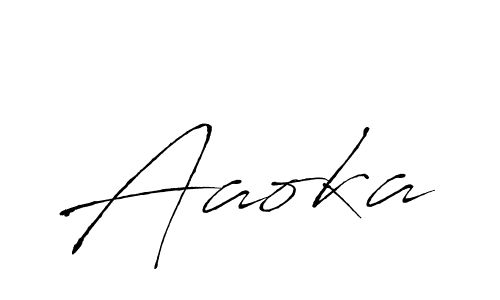 Make a beautiful signature design for name Aaoka. With this signature (Antro_Vectra) style, you can create a handwritten signature for free. Aaoka signature style 6 images and pictures png