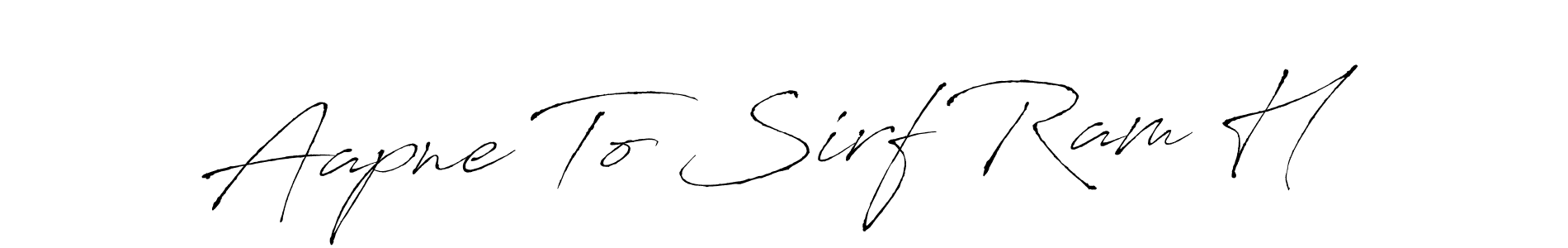 Similarly Antro_Vectra is the best handwritten signature design. Signature creator online .You can use it as an online autograph creator for name Aapne To Sirf Ram H. Aapne To Sirf Ram H signature style 6 images and pictures png