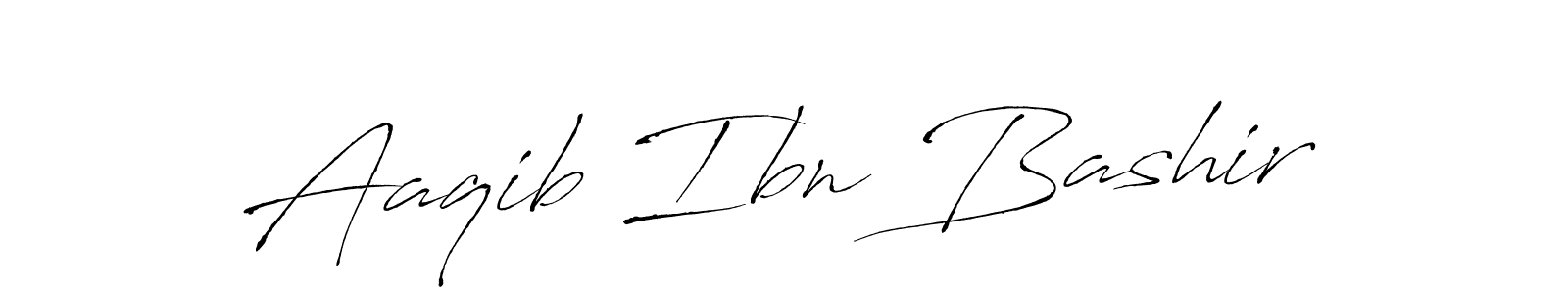 Make a beautiful signature design for name Aaqib Ibn Bashir. With this signature (Antro_Vectra) style, you can create a handwritten signature for free. Aaqib Ibn Bashir signature style 6 images and pictures png