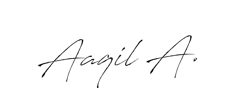 You should practise on your own different ways (Antro_Vectra) to write your name (Aaqil A.) in signature. don't let someone else do it for you. Aaqil A. signature style 6 images and pictures png