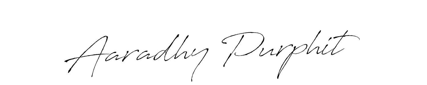 Make a beautiful signature design for name Aaradhy Purphit. With this signature (Antro_Vectra) style, you can create a handwritten signature for free. Aaradhy Purphit signature style 6 images and pictures png