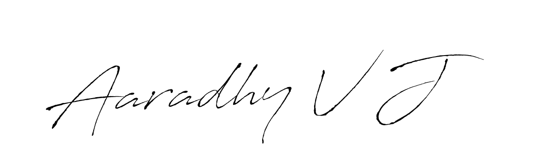 Aaradhy V J stylish signature style. Best Handwritten Sign (Antro_Vectra) for my name. Handwritten Signature Collection Ideas for my name Aaradhy V J. Aaradhy V J signature style 6 images and pictures png