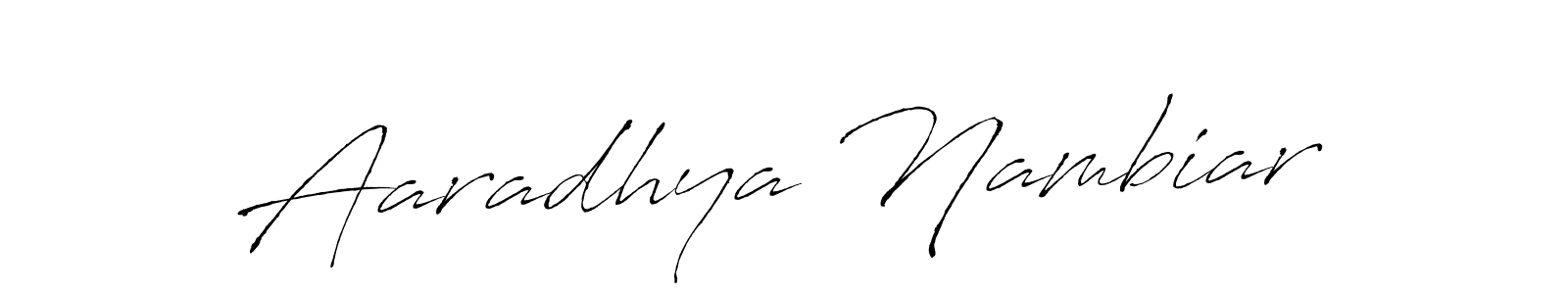 Design your own signature with our free online signature maker. With this signature software, you can create a handwritten (Antro_Vectra) signature for name Aaradhya Nambiar. Aaradhya Nambiar signature style 6 images and pictures png