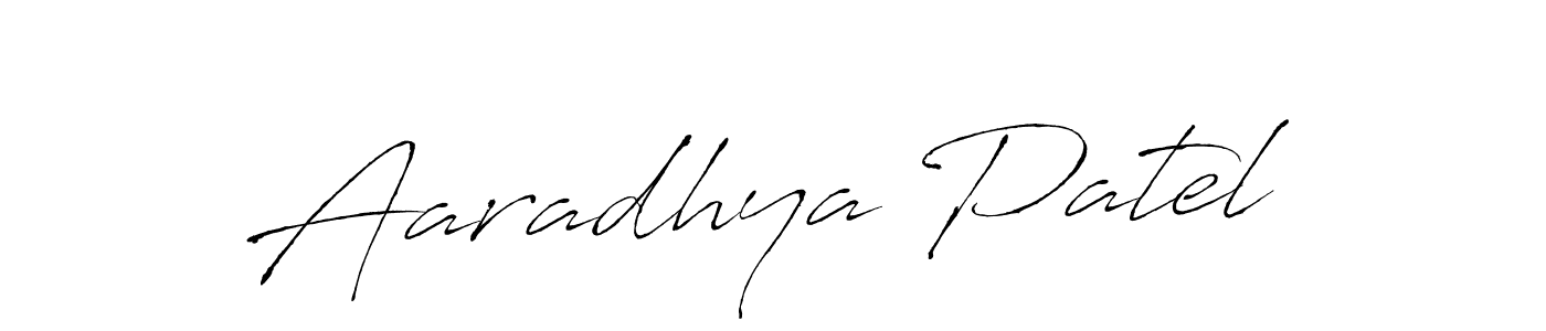 How to make Aaradhya Patel signature? Antro_Vectra is a professional autograph style. Create handwritten signature for Aaradhya Patel name. Aaradhya Patel signature style 6 images and pictures png