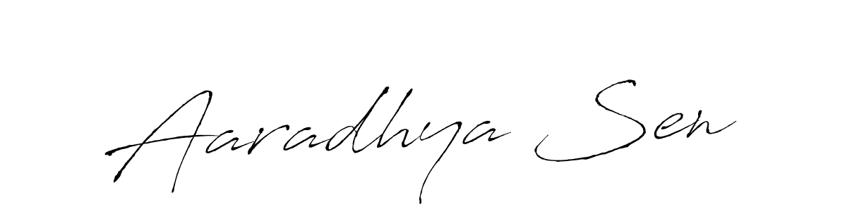 Make a beautiful signature design for name Aaradhya Sen. With this signature (Antro_Vectra) style, you can create a handwritten signature for free. Aaradhya Sen signature style 6 images and pictures png