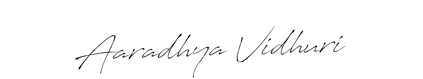 Make a beautiful signature design for name Aaradhya Vidhuri. Use this online signature maker to create a handwritten signature for free. Aaradhya Vidhuri signature style 6 images and pictures png