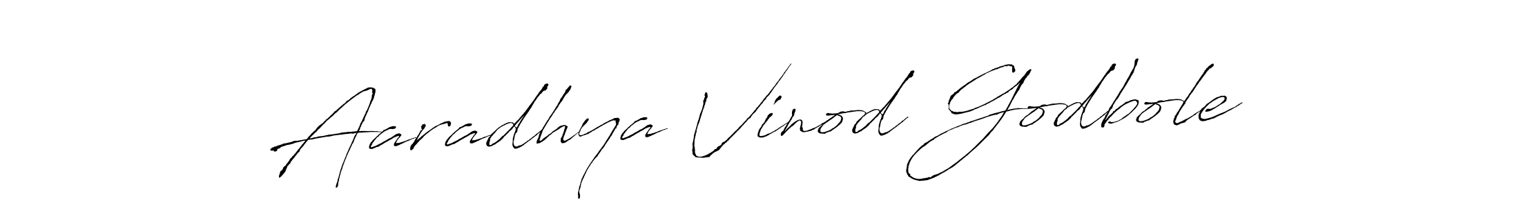 Antro_Vectra is a professional signature style that is perfect for those who want to add a touch of class to their signature. It is also a great choice for those who want to make their signature more unique. Get Aaradhya Vinod Godbole name to fancy signature for free. Aaradhya Vinod Godbole signature style 6 images and pictures png