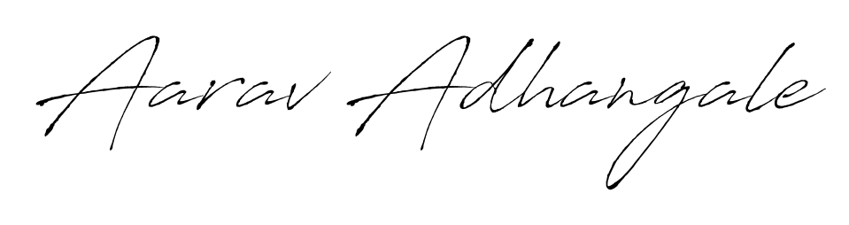 Achieve flawless digital penmanship with Aarav Adhangale name in Antro_Vectra font. The perfect tool for creating online signatures. Aarav Adhangale signature style 6 images and pictures png