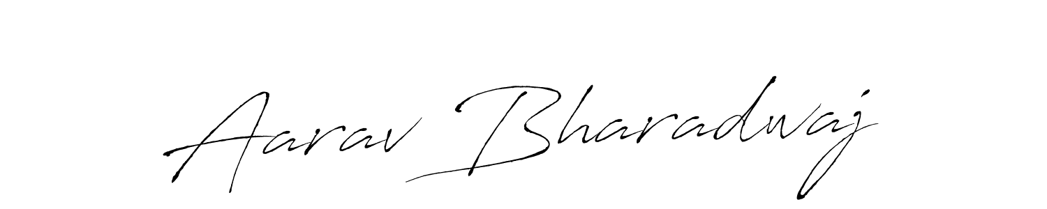 How to make Aarav Bharadwaj name signature. Use Antro_Vectra style for creating short signs online. This is the latest handwritten sign. Aarav Bharadwaj signature style 6 images and pictures png