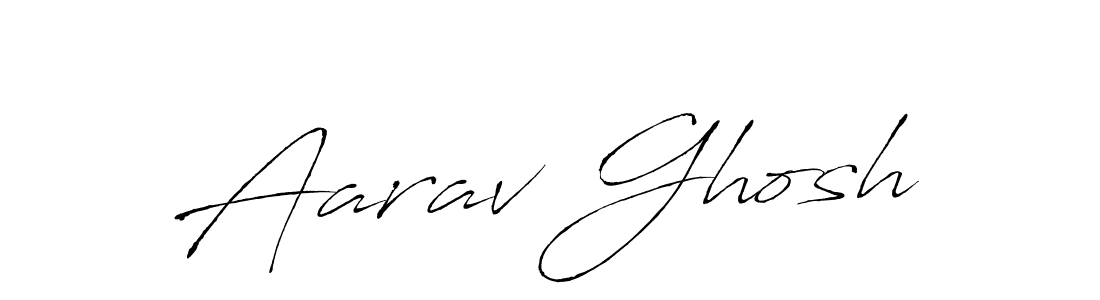 Make a beautiful signature design for name Aarav Ghosh. With this signature (Antro_Vectra) style, you can create a handwritten signature for free. Aarav Ghosh signature style 6 images and pictures png