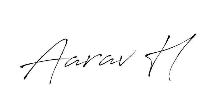 How to make Aarav H signature? Antro_Vectra is a professional autograph style. Create handwritten signature for Aarav H name. Aarav H signature style 6 images and pictures png