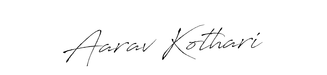 Design your own signature with our free online signature maker. With this signature software, you can create a handwritten (Antro_Vectra) signature for name Aarav Kothari. Aarav Kothari signature style 6 images and pictures png