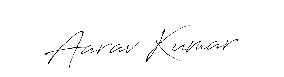 Aarav Kumar stylish signature style. Best Handwritten Sign (Antro_Vectra) for my name. Handwritten Signature Collection Ideas for my name Aarav Kumar. Aarav Kumar signature style 6 images and pictures png