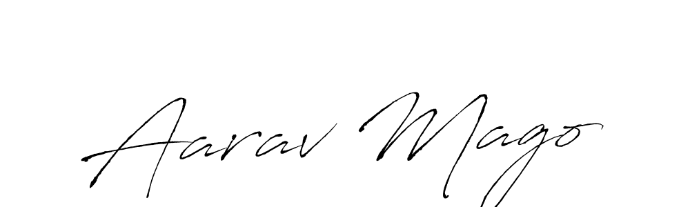 How to make Aarav Mago signature? Antro_Vectra is a professional autograph style. Create handwritten signature for Aarav Mago name. Aarav Mago signature style 6 images and pictures png