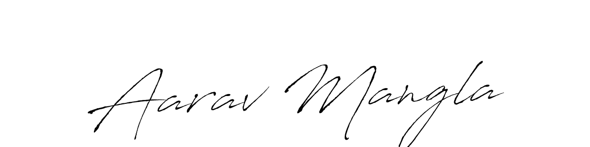 How to make Aarav Mangla signature? Antro_Vectra is a professional autograph style. Create handwritten signature for Aarav Mangla name. Aarav Mangla signature style 6 images and pictures png