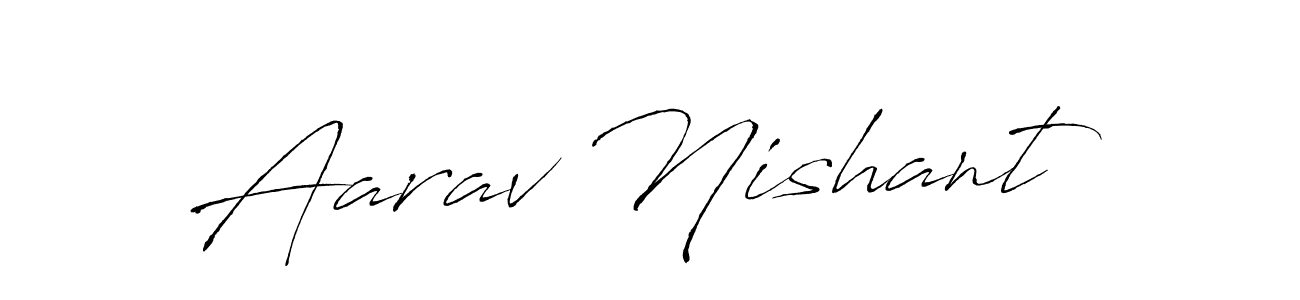 Similarly Antro_Vectra is the best handwritten signature design. Signature creator online .You can use it as an online autograph creator for name Aarav Nishant. Aarav Nishant signature style 6 images and pictures png