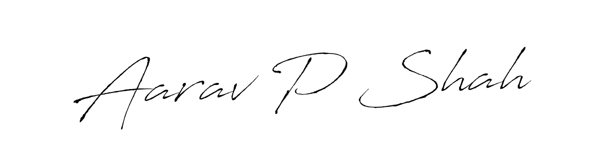 Create a beautiful signature design for name Aarav P Shah. With this signature (Antro_Vectra) fonts, you can make a handwritten signature for free. Aarav P Shah signature style 6 images and pictures png