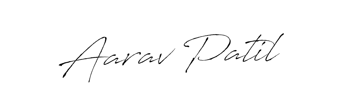 How to make Aarav Patil name signature. Use Antro_Vectra style for creating short signs online. This is the latest handwritten sign. Aarav Patil signature style 6 images and pictures png