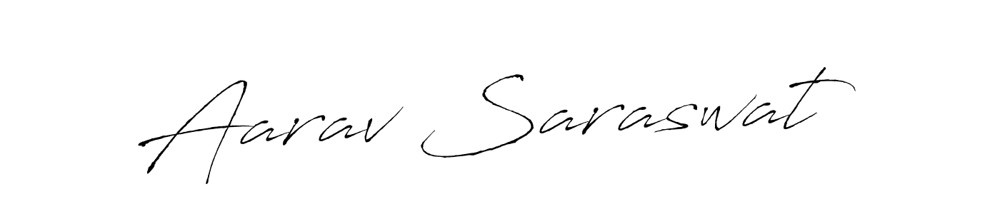 Aarav Saraswat stylish signature style. Best Handwritten Sign (Antro_Vectra) for my name. Handwritten Signature Collection Ideas for my name Aarav Saraswat. Aarav Saraswat signature style 6 images and pictures png