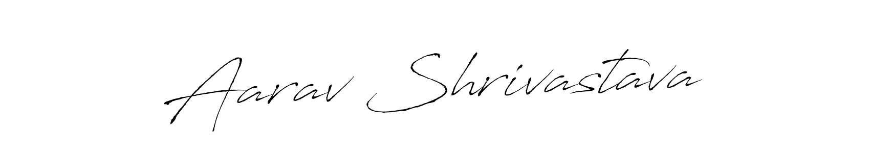 How to make Aarav Shrivastava name signature. Use Antro_Vectra style for creating short signs online. This is the latest handwritten sign. Aarav Shrivastava signature style 6 images and pictures png