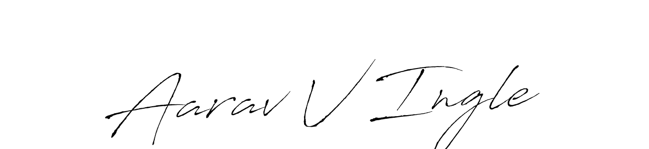 How to make Aarav V Ingle signature? Antro_Vectra is a professional autograph style. Create handwritten signature for Aarav V Ingle name. Aarav V Ingle signature style 6 images and pictures png