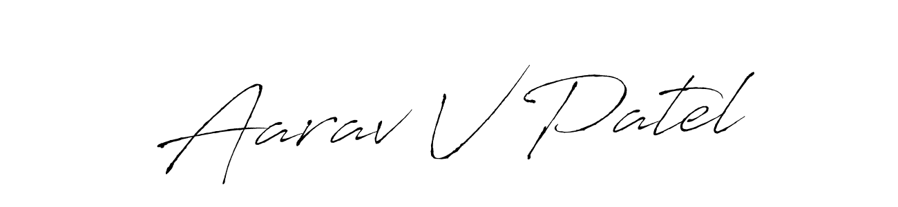 if you are searching for the best signature style for your name Aarav V Patel. so please give up your signature search. here we have designed multiple signature styles  using Antro_Vectra. Aarav V Patel signature style 6 images and pictures png