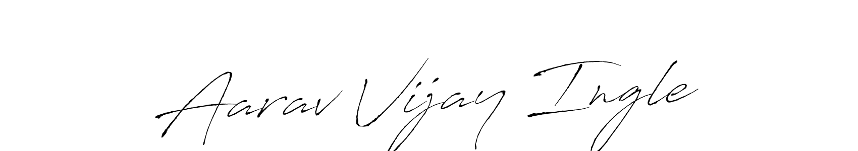 Antro_Vectra is a professional signature style that is perfect for those who want to add a touch of class to their signature. It is also a great choice for those who want to make their signature more unique. Get Aarav Vijay Ingle name to fancy signature for free. Aarav Vijay Ingle signature style 6 images and pictures png