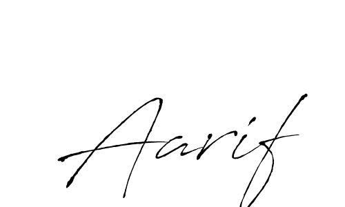 Make a beautiful signature design for name Aarif. With this signature (Antro_Vectra) style, you can create a handwritten signature for free. Aarif signature style 6 images and pictures png