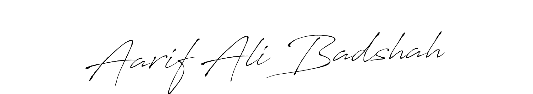 Make a beautiful signature design for name Aarif Ali Badshah. With this signature (Antro_Vectra) style, you can create a handwritten signature for free. Aarif Ali Badshah signature style 6 images and pictures png