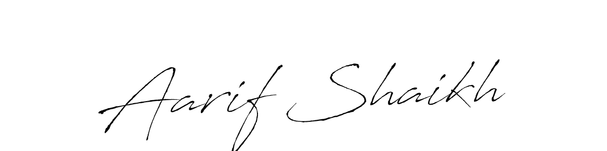 Make a beautiful signature design for name Aarif Shaikh. With this signature (Antro_Vectra) style, you can create a handwritten signature for free. Aarif Shaikh signature style 6 images and pictures png