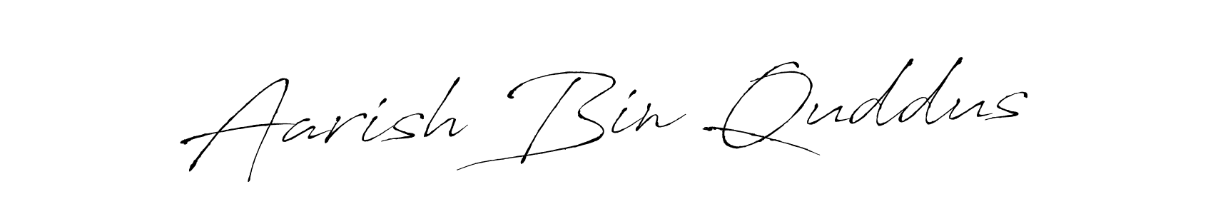 How to make Aarish Bin Quddus signature? Antro_Vectra is a professional autograph style. Create handwritten signature for Aarish Bin Quddus name. Aarish Bin Quddus signature style 6 images and pictures png