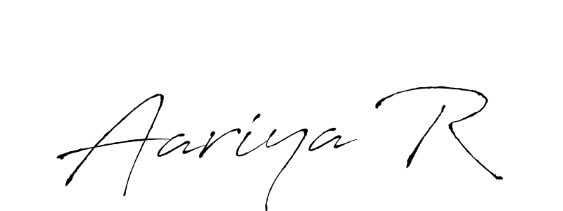 Also we have Aariya R name is the best signature style. Create professional handwritten signature collection using Antro_Vectra autograph style. Aariya R signature style 6 images and pictures png